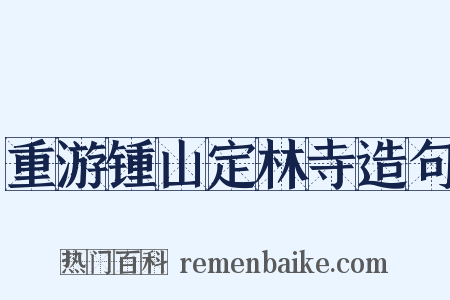 重游锺山定林寺造句是什么意思的图片